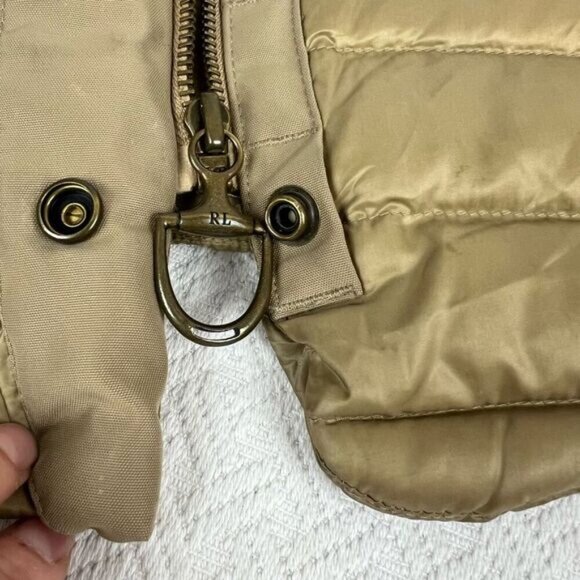 Vintage Ralph Lauren Women’s 4 Gold Duck Down Feather Filled Puffer Jacket Coat - Picture 15 of 16